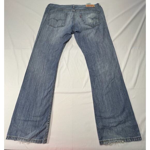 Levis 527 Men's Light Wash Straight Leg Blue Denim Jeans- Size 36x30.5 - Picture 2 of 8